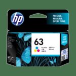 HP 63 Tri-color Original Ink Cartridge-F6U61AA