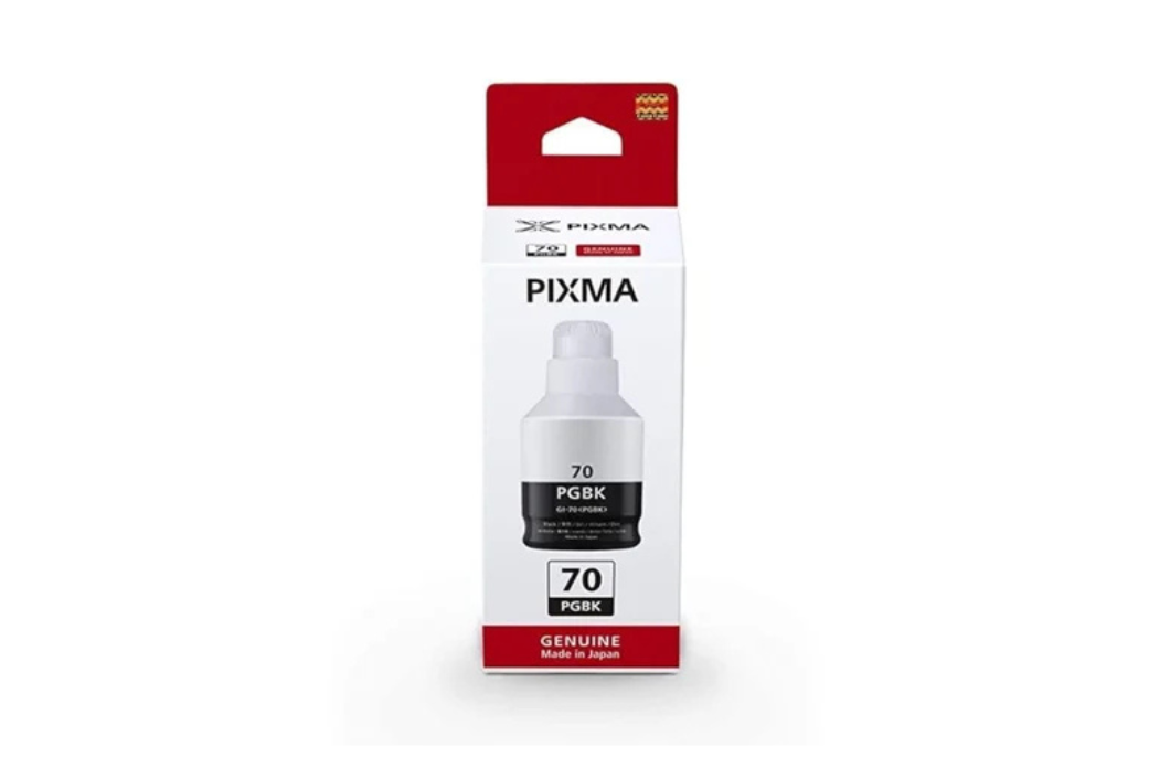 Canon PIXMA GI-70 PGBK genuine black ink bottle made in Japan.