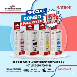 Canon GI-790 Ink Bottle Full Set (Black, Cyan, Magenta, Yellow)